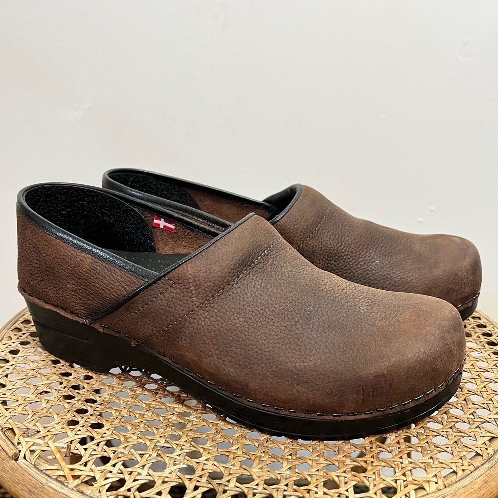 Sanita blown leather clogs (Narrow)